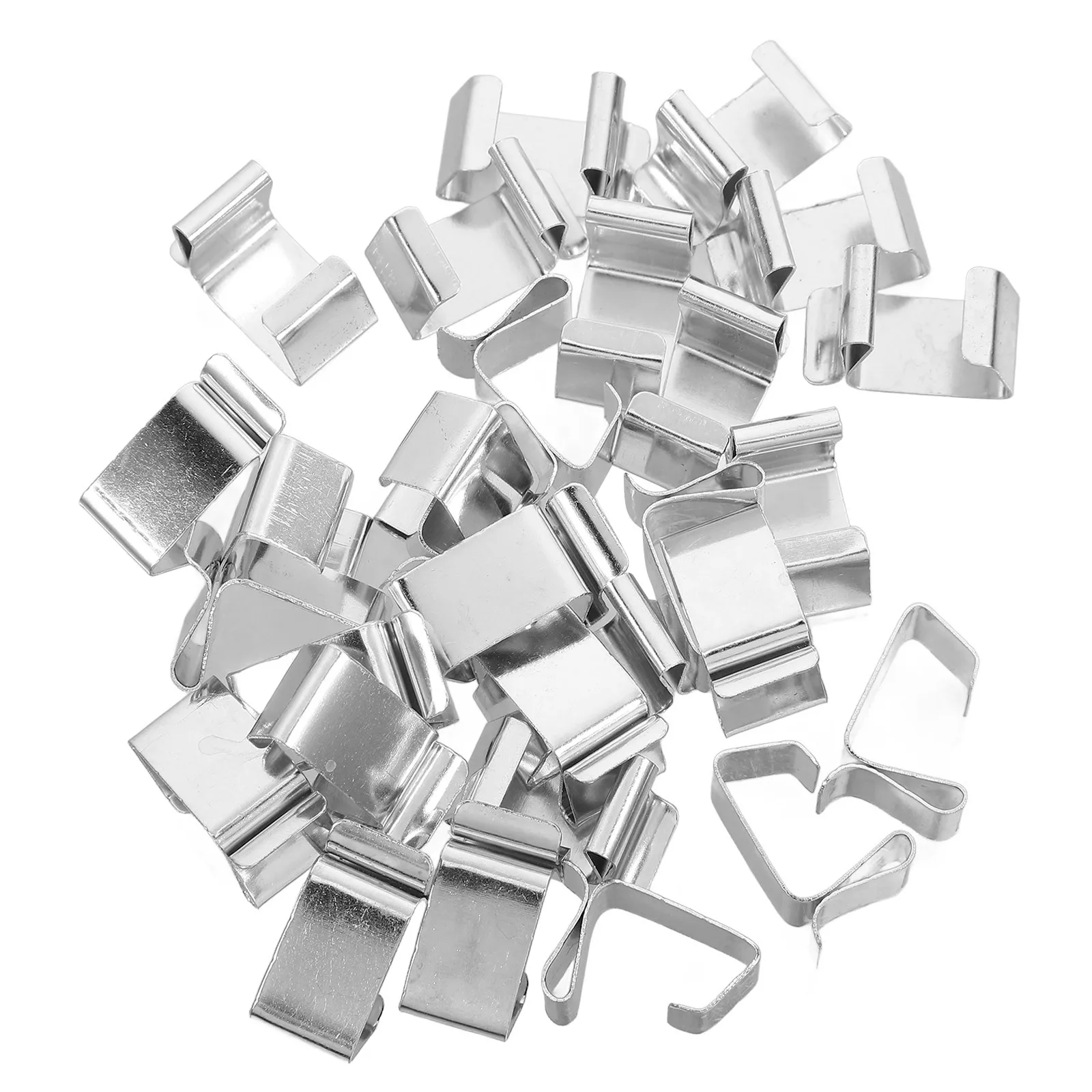 

50Pcs Christmas Light Clips Corrosion Resistant Stainless Steel Outdoor Gutter Clips for String Light Hanging Holiday Use