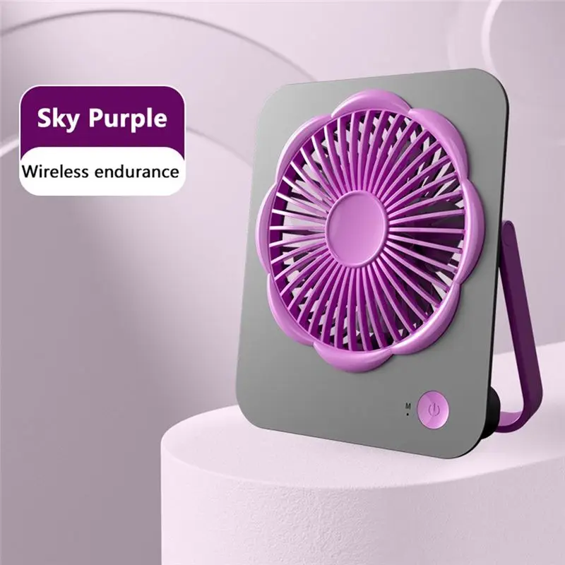 ^ وصول مروحة مكتب محمولة USB قابلة للشحن مروحة رقيقة جدا 180 ° مروحة شخصية قابلة للطي ومروحة محمولة هادئة للمكتب #4