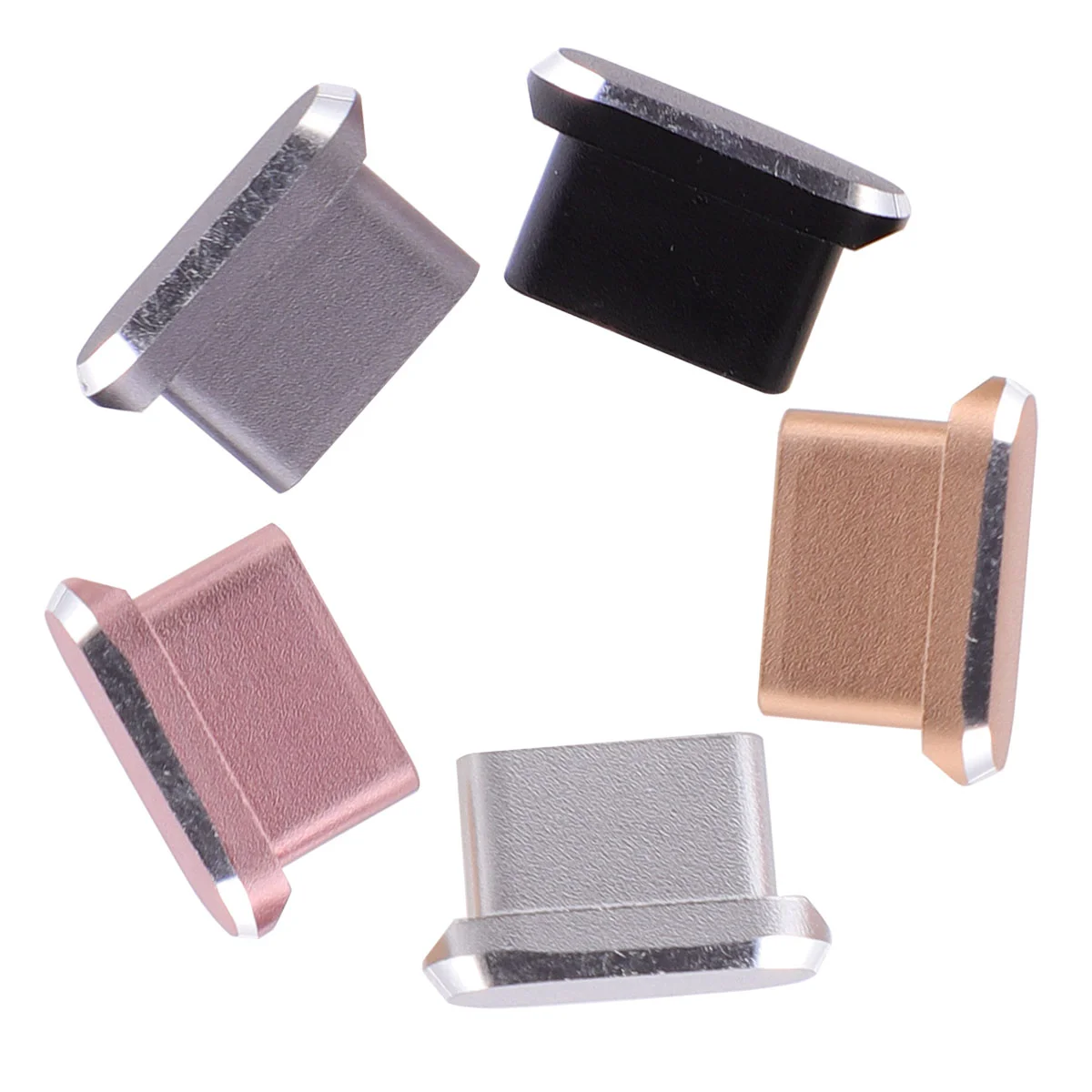 

5 PCs Typec Dust Plug USB Multi Phone Protector Aluminum Alloy Cover for Charging Port Type- Earphone