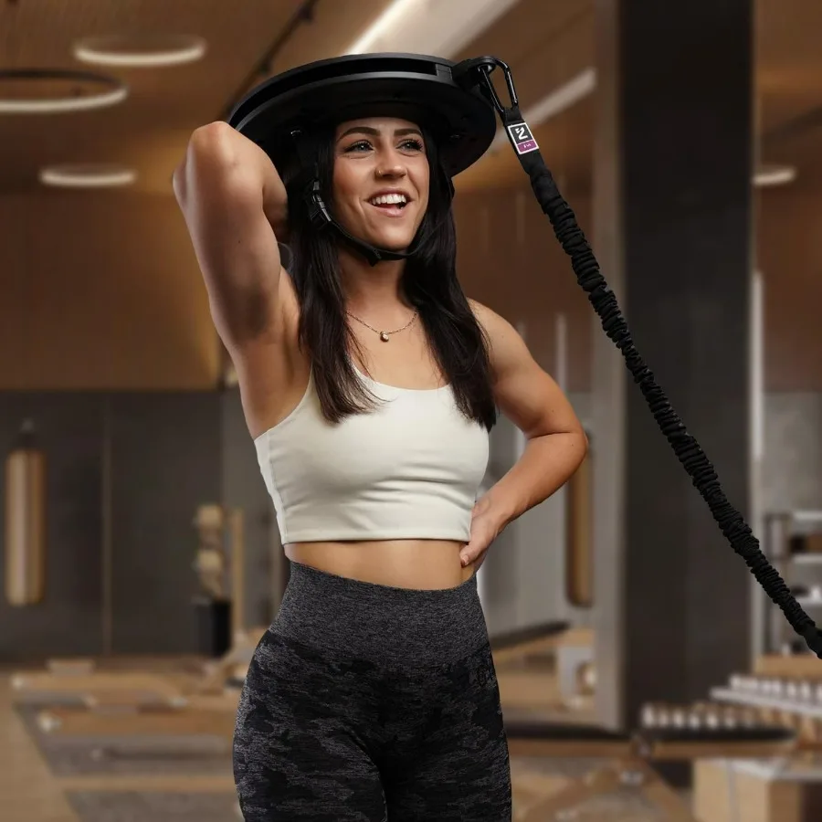 حزام مقاومة للرقبة الحديدية، حزام تمرين متين مع حلقات تسلق فولاذية لتدريبات القوة وتدريبات القوة وإعادة التأهيل #4