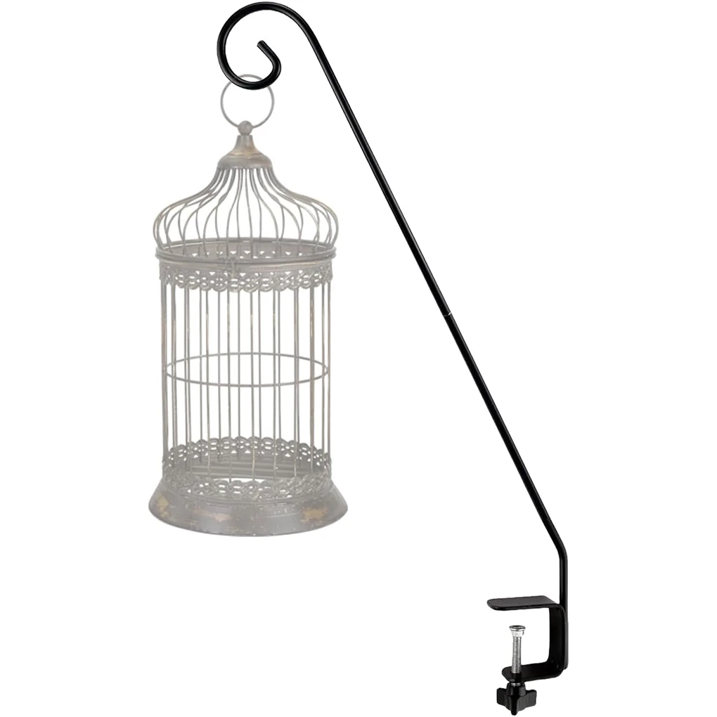

Iron Bird Feed Racks Heavy Duty Deck Hook For Outdoor Terrace Flowers Basket Hanging Hook Flowers As shown