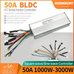 Ebike KT 50A Controller 48V/60V/72V/90V Voltage  Ebike Brushless 50A 1500W 3000W  Sinewave Controller Conversion Kit Accessories