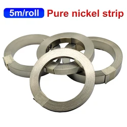 1 Roll 5M Pure Nickel Strips 99.96% Purity For 18650 26650 21700 Lithium Battery Pack Welding Connector Tape Spot Welder Ni Belt