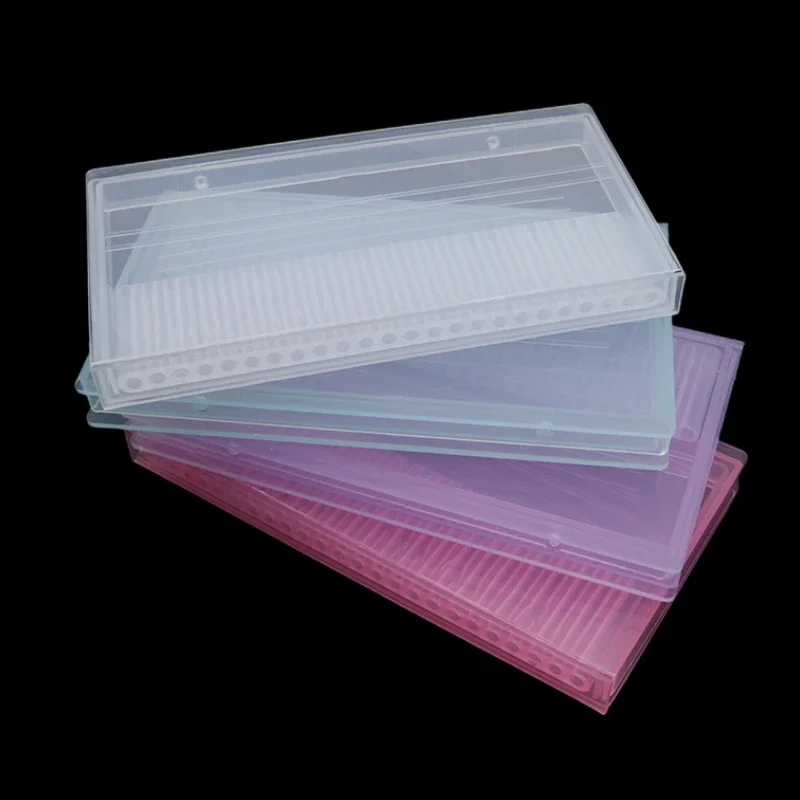 

Качественный 4-цветный 24-слотовый ящик для хранения файлов для ногтей, держатель для сверл, контейнер, чехол, органайзер для дисплея, акриловый маникюрный инструмент