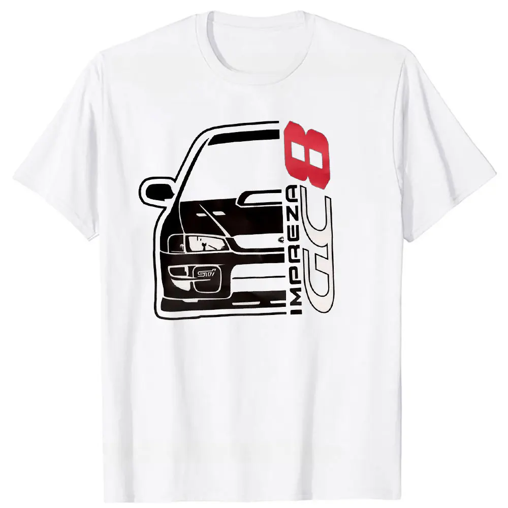 Men T Shirt Fashion Men Brand Fitness Slim Fit Japan Car Impreza Gc8 Print T-Shirt Printing Shirt Men Cotton Tees Streetwear