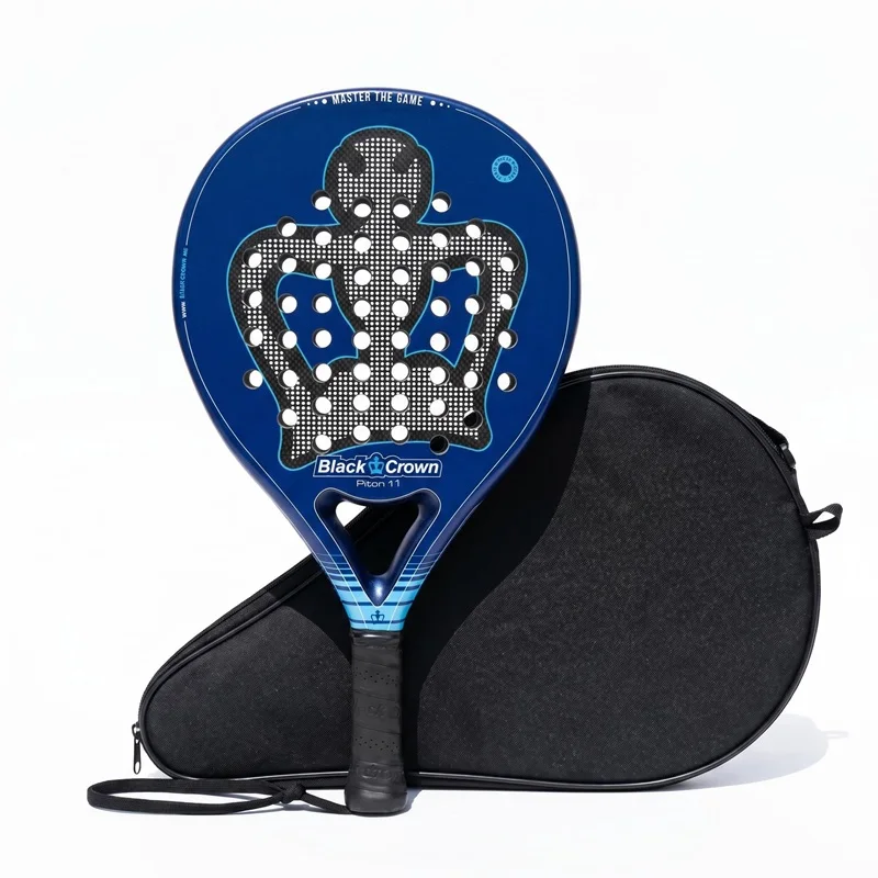 3 Farben Crown Padel-Schläger aus Kohlefaser mit Logo-freier Tragetasche, Crown Hole Design für Erwachsenentraining und Wettkämpfe – Detail 7