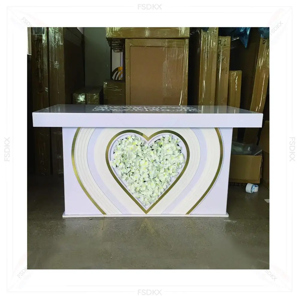 Professional Customization Modern Dining Table White PVC Acrylic Dining Table for Wedding Party Home Decor