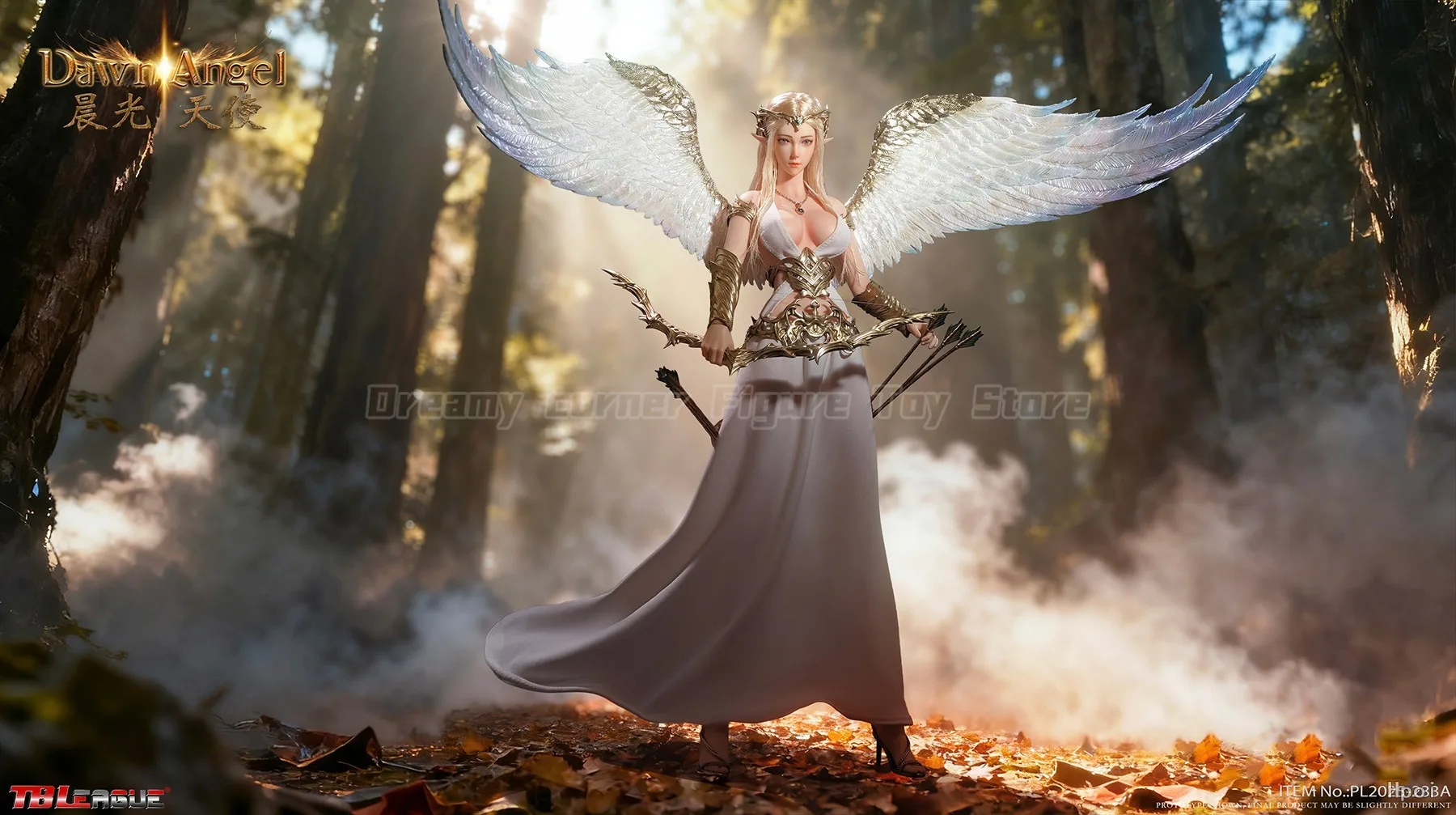 【البيع المسبق】الأصلي تبليجو PL2025-233A Dawn Angel White 1/6 عمل نموذج لجسم هدية حلية