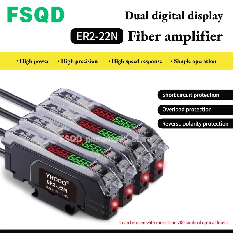

ER2-22N Датчик двойного дисплея M3 M4 M6 Оптоволоконный усилитель, отражение
