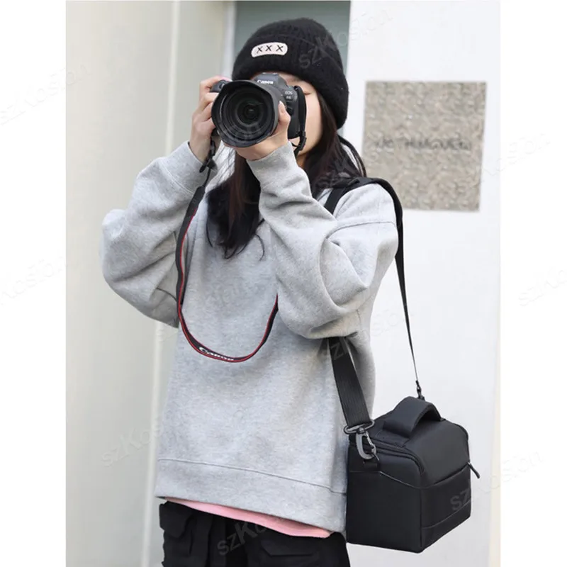 DSLR Camera Bag Handbags Nylon Shoulder Bag Camera Case Portable Cameras Bag for Sony Nikon Canon Panasonic DSLR Camera