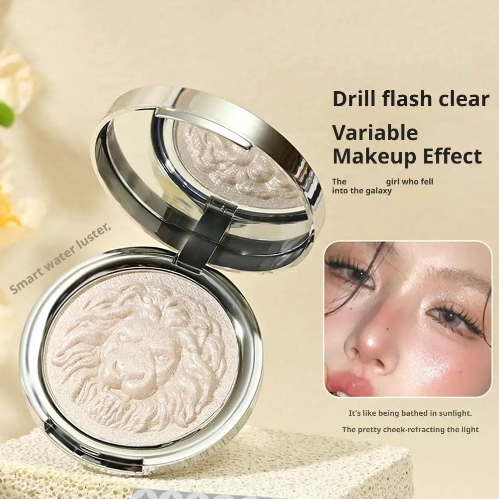 Iluminador de diamante alto brilhante, iluminador facial natural tridimensional, sombra de nariz, pó iluminador de contorno