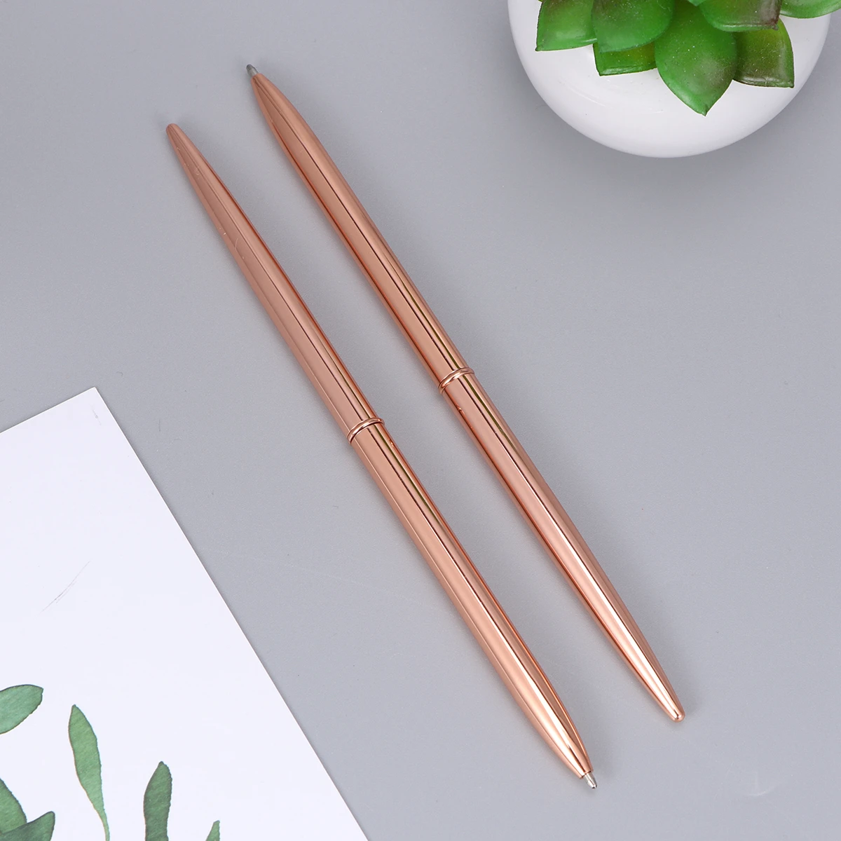 

6PCS Dual Heads Rotation Metal Ballpoint Pen Lightweight Metal Blue Ink Pen for School and Office Supplies (Rose Red)
