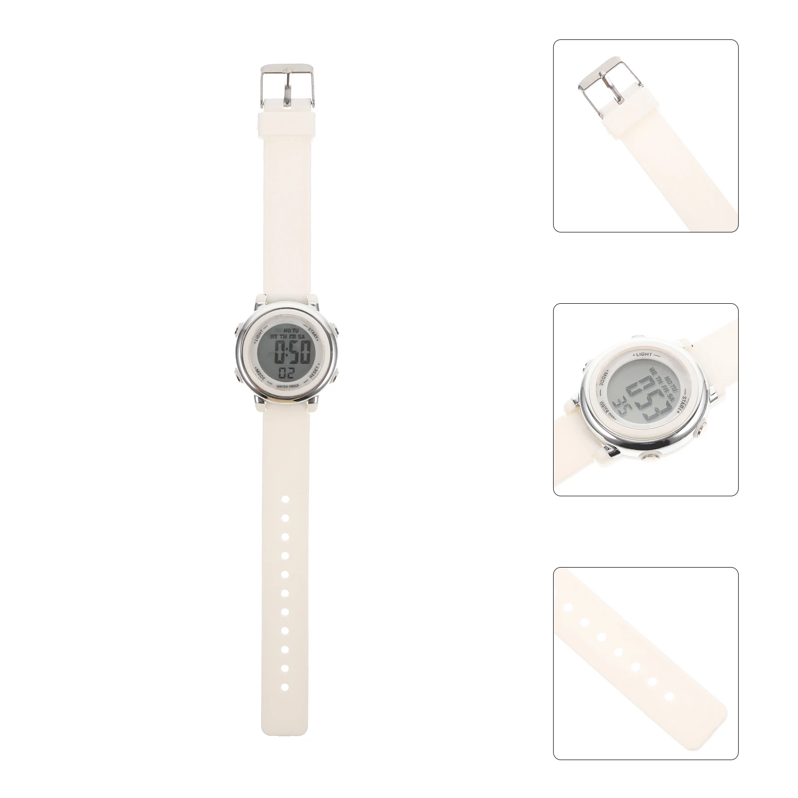 

Kids Watches for Girls Night Light Youth Digital Wristwatch Boy Toddler White Waterproof Man