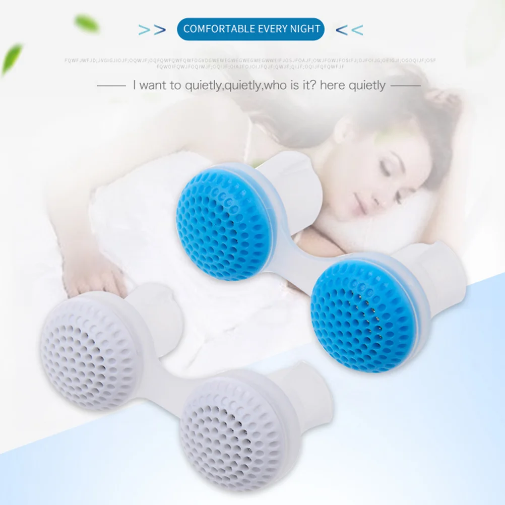 

2Pcs Nose Breath Apparatus Nasal Device Nose Buds Sleep Stopper Quiet Breathing Airflow Clip