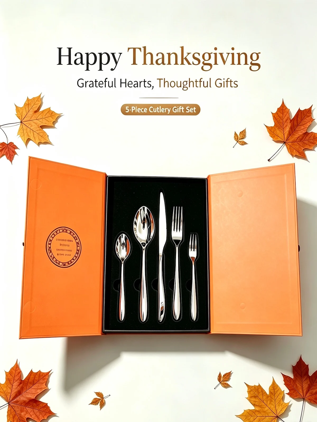 Premium Slim Streamlined 420/304 Stainless Steel Cutlery Set, Gift‑Ready Flatware for Thanksgiving Celebration