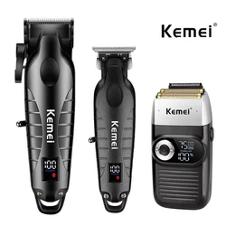 Kemei KM-2293,km-2290,km-2026 New hair trimmer with LCD display, electric hair clipper, shaver, men's hair clippers for Salon