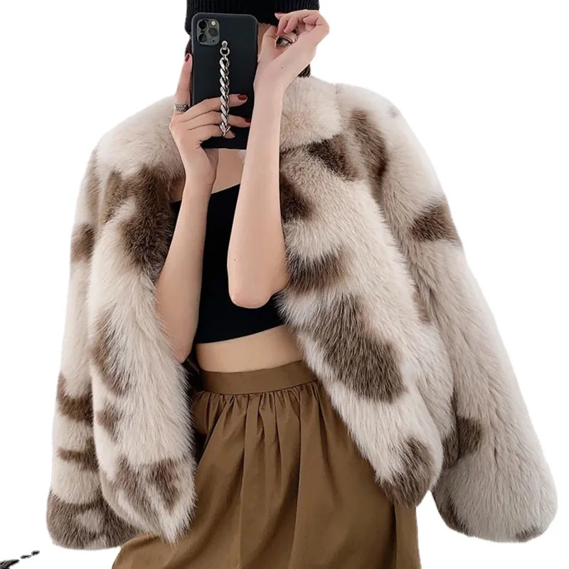 Italian style  Tuscany  Lamb's wool  Fur coat  Fall and Winter  New  Women  Fox fur  Short coat  Comfortable  Elegant
