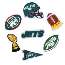 7PCS Football Shoe Charms for Clog Sandals, Sports Shoe Charms Football Team for Birthday Party Gifts