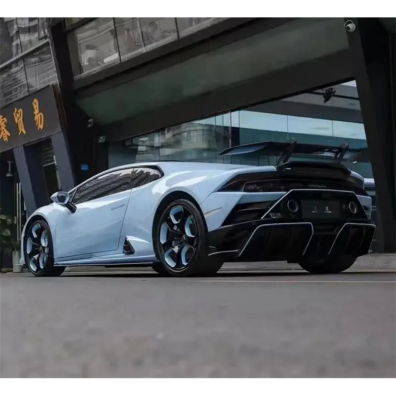 Para huracan lp580 evo 2019-2021 pt estilo de fibra de carbono amortecedor traseiro difusor sp spoiler bodykit