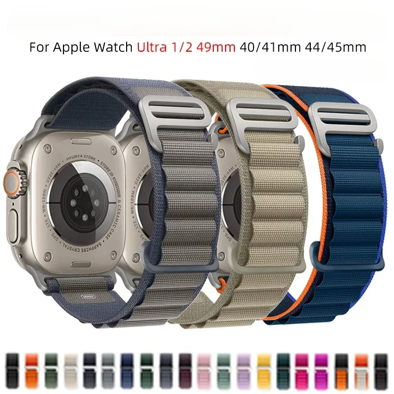 جبال الألب حزام ل سوار ساعة يد آبل 45 مللي متر 49 مللي متر Iwatch سلسلة 10 42 مللي متر 46 مللي متر 9 8 7 Se Ultra 2 حزام الساعات 44 مللي متر 41 مللي متر 40 مللي متر Correa سوار