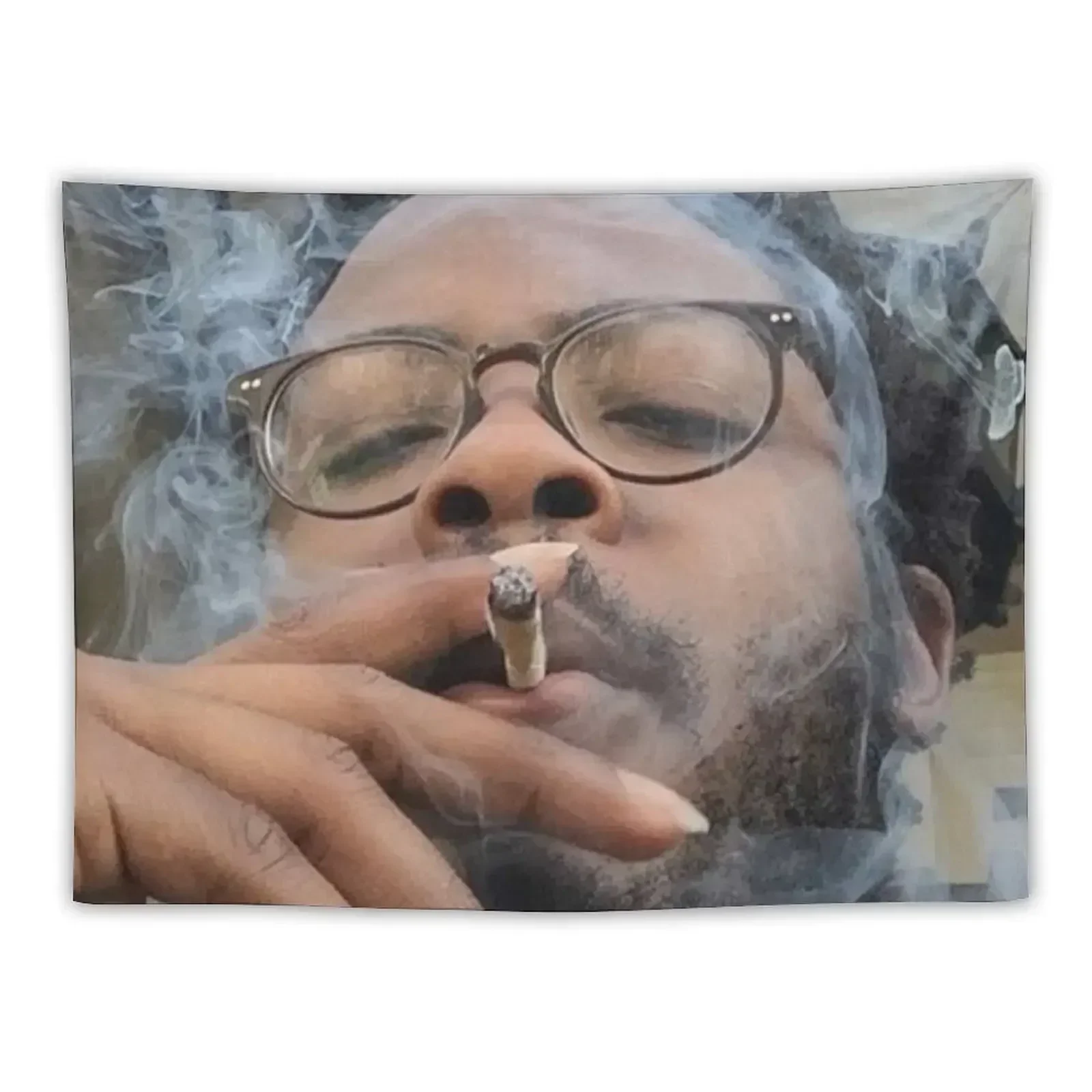 

KNOWLEDGE, KNXWLEDGE, RAP, HIP HOP, JAZZ, MUSIC, PRODUCER, WEED, SMOKE Tapestry Kawaii Room Decor Wallpaper Tapestry