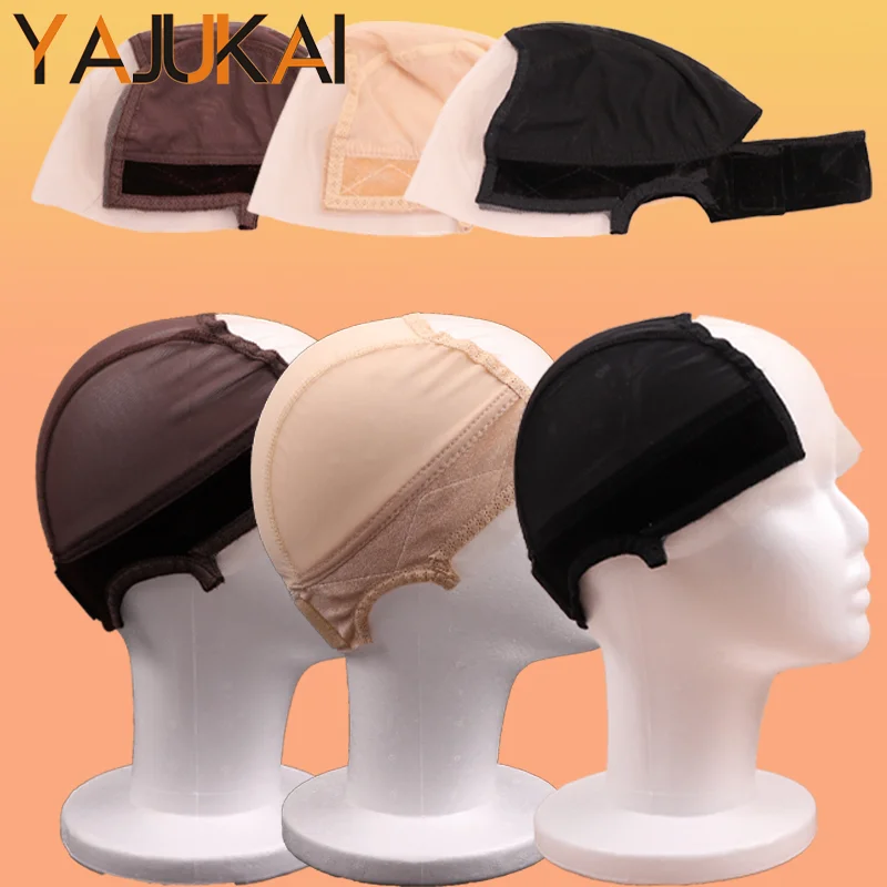 

Non Silp Lace Wig Grip Cap For Women Breathable Hair Net U Part Lace Wig Cap With Grip Band Nude Wig Caps For Sewing Wigs