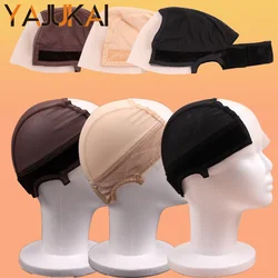 Non Silp Lace Wig Grip Cap For Women Breathable Hair Net U Part Lace Wig Cap With Grip Band Nude Wig Caps For Sewing Wigs