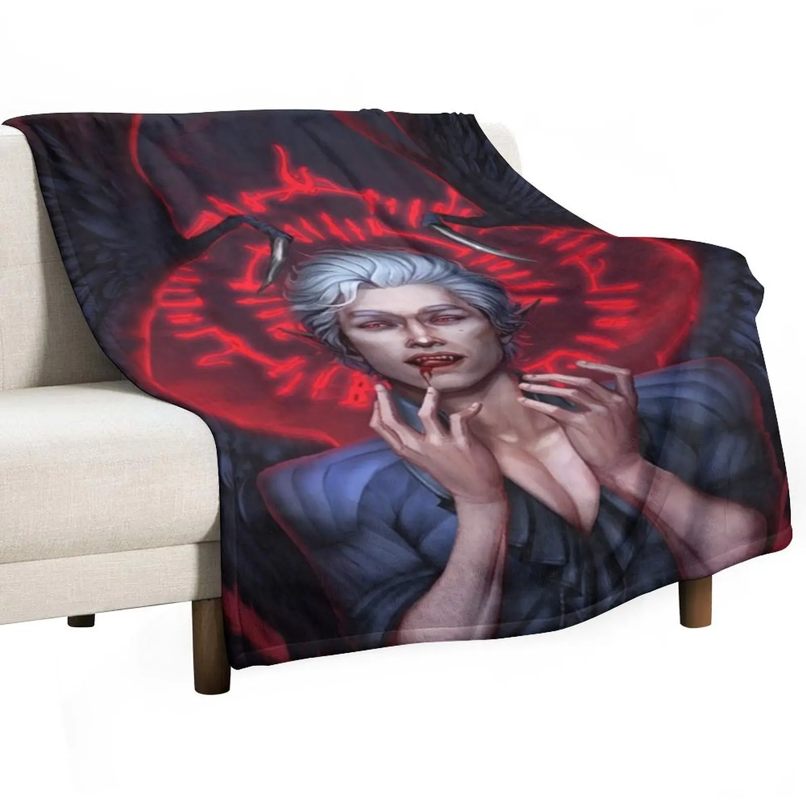 Astarion Baldurs Gate 3 Throw Blanket Nap warm for winter Bed Fashionable funny gift Blankets