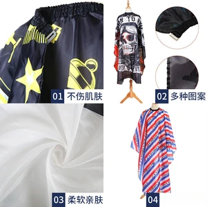Waterproof cloth for hairdresser, haircut cloth, lounge, barber cover, retro aprons for stylist, haircut, professional 11 Main Sales Barbeiro Cover - №3