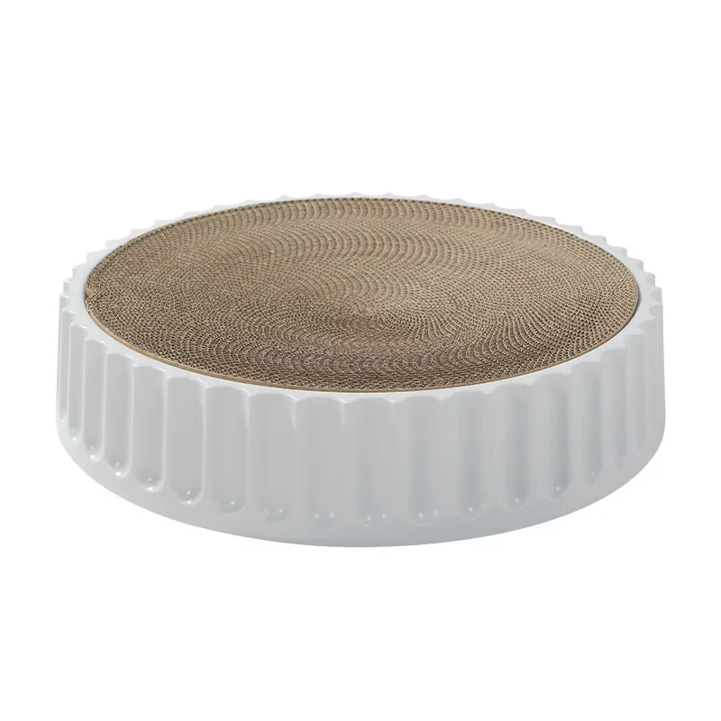 Pet Round Corrugated Paper Cat Scratch Board for Sleeping Grinding Cat Scratching Board Replaceable Inner Core Cat Scrapers