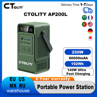 CTOLITY AP200L 192Wh 200W 60000mAh Solar Generator Portable Mobile Power Station Lifepo4 Battery For Outdoor Energy Storage