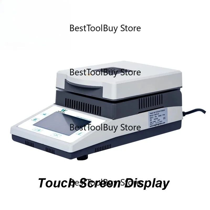 

110g 0.001g 0.01% Grain Seeds Powder Heating Touch Screen 50g 1mg Humidity Moisture Meter Tester