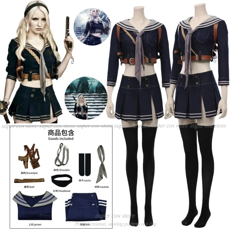 

Костюм для косплея «Пуч-кукла», костюм моряка, женский сексуальный нарядный топ, юбка с носками, полный комплект, убийца демонов