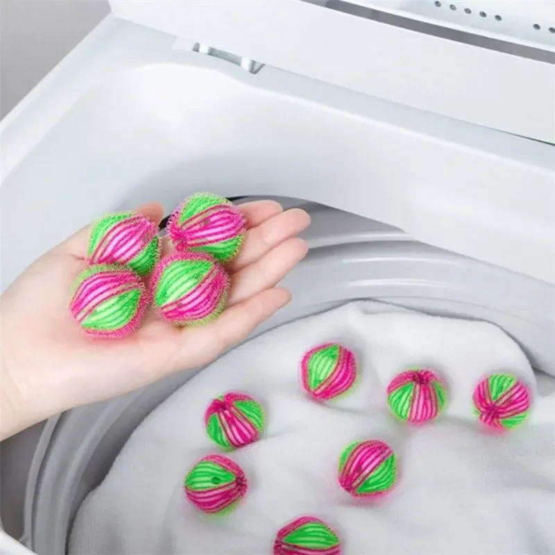 12/6pcs Catch Lint Washing Machine Accessories Hair Removal Device Laundry Balls Can Be Reused Removes Lint From Clothes Ball