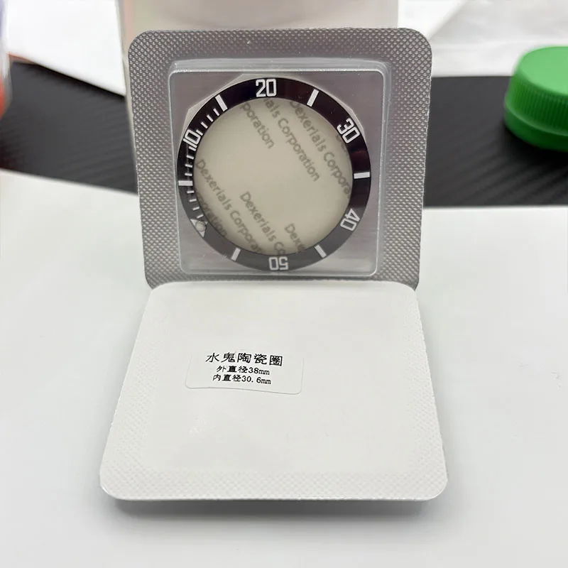 32562352Watch accessories suitable for R ceramic ring, black blue ceramic ring, mouth scale ring, diameter 38mm