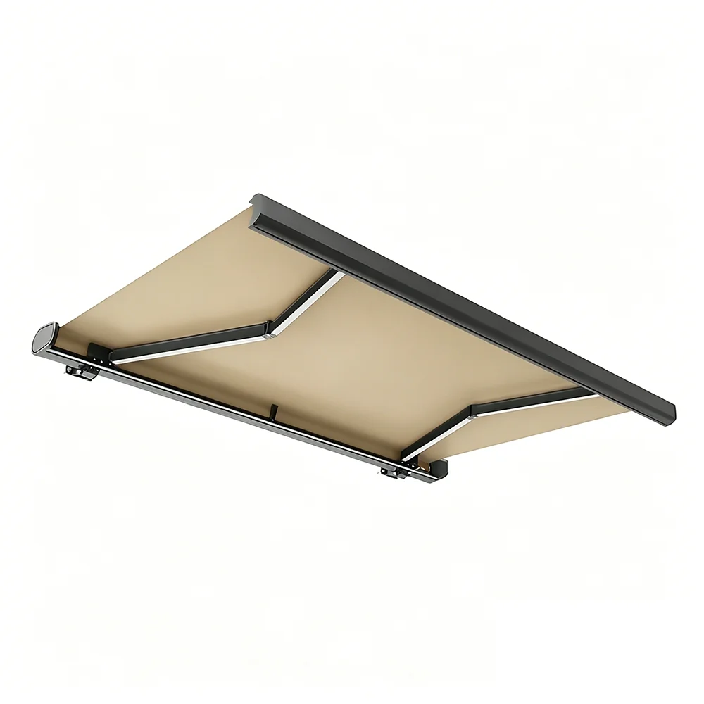 Motorized Fully Enclosed Retractable Sun & Rain Canopy, Suitable for Restaurants, Outdoor Gardens, Terraces, Courtyards
