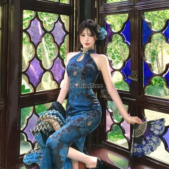 slim fit dress slacks 1920s Chinese Qipao Dress