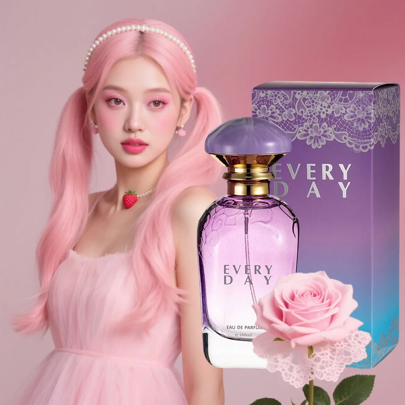 

Fragrance for Women, 100ML Spray Perfume with Floral, Fruits, Amber & Vanilla Scents, Perfume Vanilla Long-Lasting for Daily Use