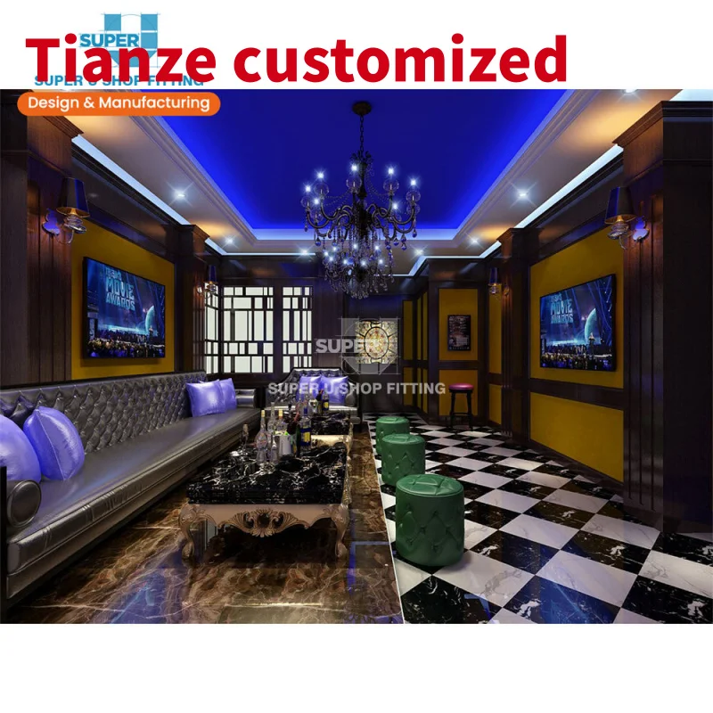 

(customized)Luxury Club Furniture Nightspot Karaoke Lounge Box Room Lounge Club Decoration Beach Sport SPA Bar Custom Night Club