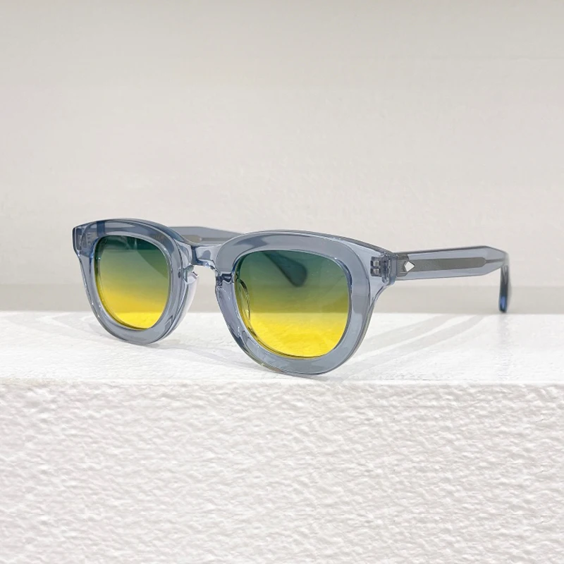 High Quality Acetate Sunglasses TELENA For Men Women Designer Brand Lemtosh Tortoise Frame Vintage Sun Glasses Gradient lens