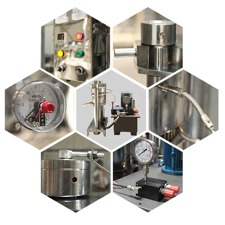 80KG/hour Vertical Hydraulic Oil Extractor Small Cold Nuts Sesame Peanuts Bean Seed Coconut Olive Oil Press Machine