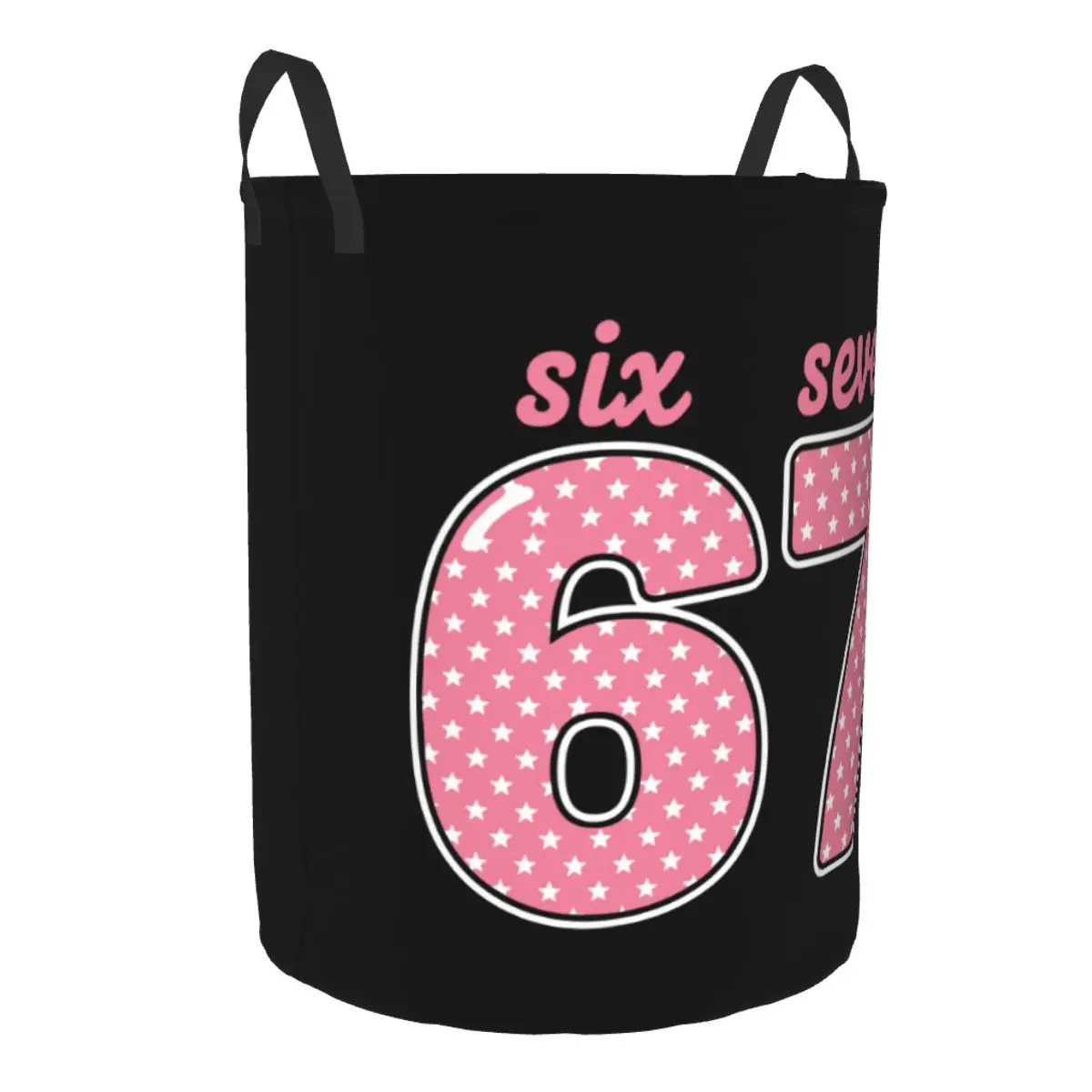 Custom Six Seven 67 Laundry Basket Collapsible Toy Clothes Hamper Storage Bin for