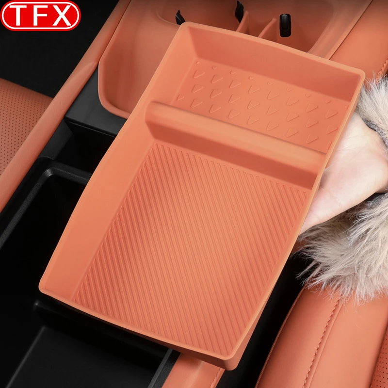 

For Changan Deepal S05 2024-2026 Car Styling Armrest Box Storage Box Cover Central Control Wireless Water Cup Pad Accessories