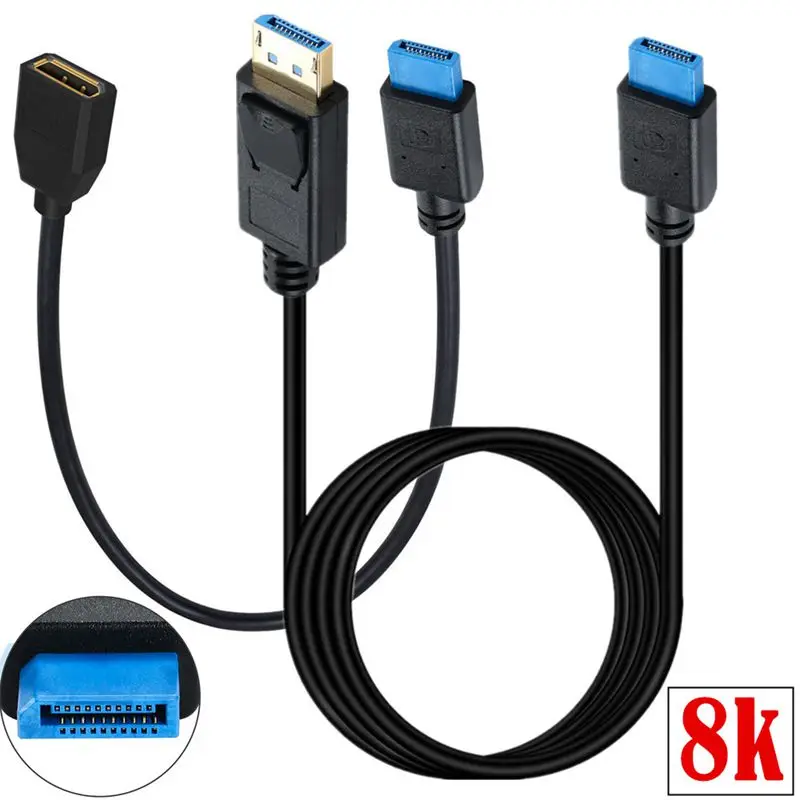 4K 8K DisplayPort Male Female Plastic Connector Anti Wear, Scratch, Anti Static Equipment Professional Testing 60HZ Cable