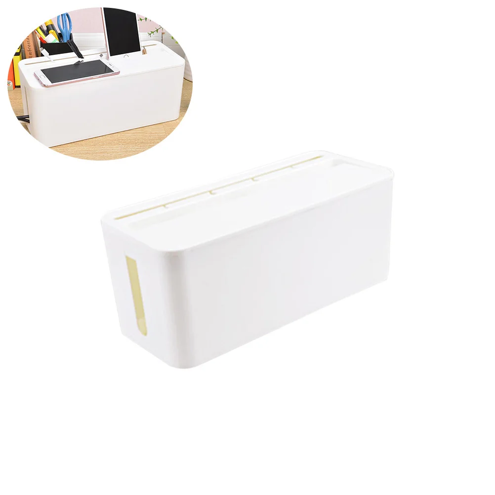

Durable Plastic Cable Organizer For Home Office Kitchen Bathroom Use Cables Storage Box Household Wire Storage Box Plastic