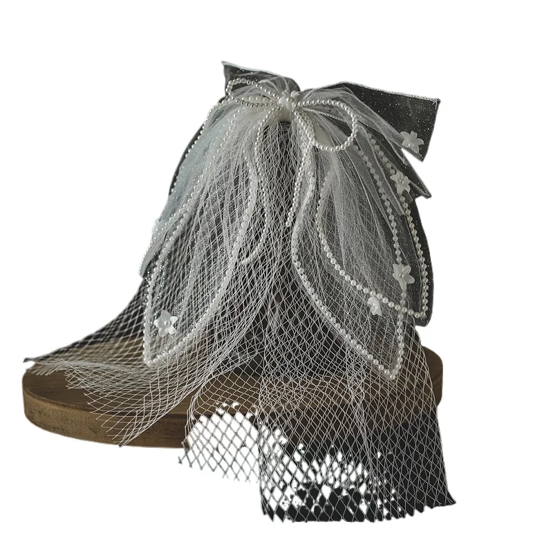 korean-silk-mesh-yarn-three-dimensional-butterfly-pearl-long-veil-dress-xianmei-hair-accessories