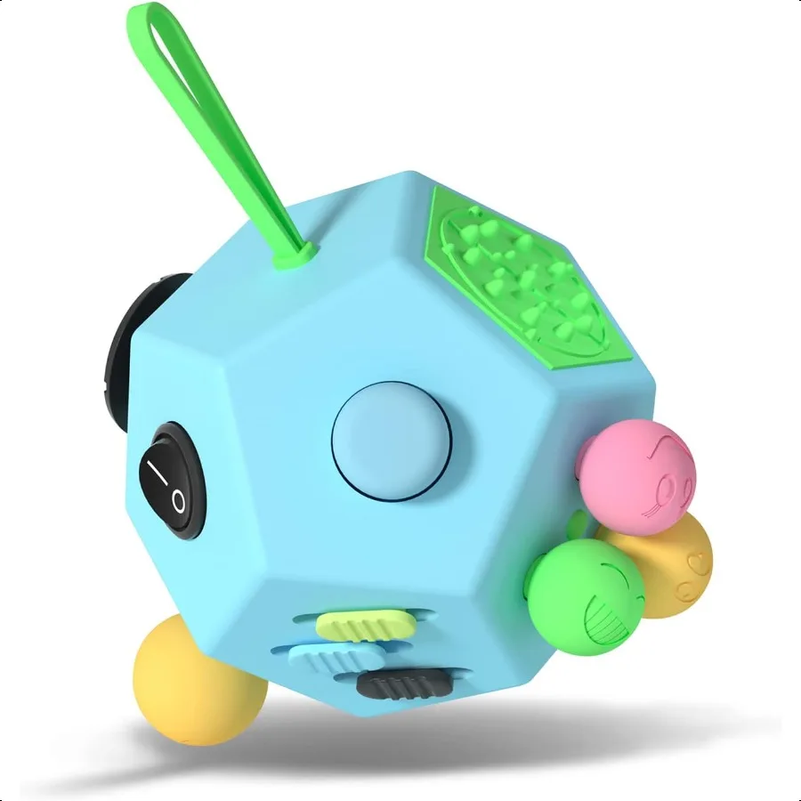 Fidget Dodecagon 12Side Fidget Toys Cube Relieves Str and Anxiety Anti Deprion Focus Travel Toy Cube for and Adults Stocking St