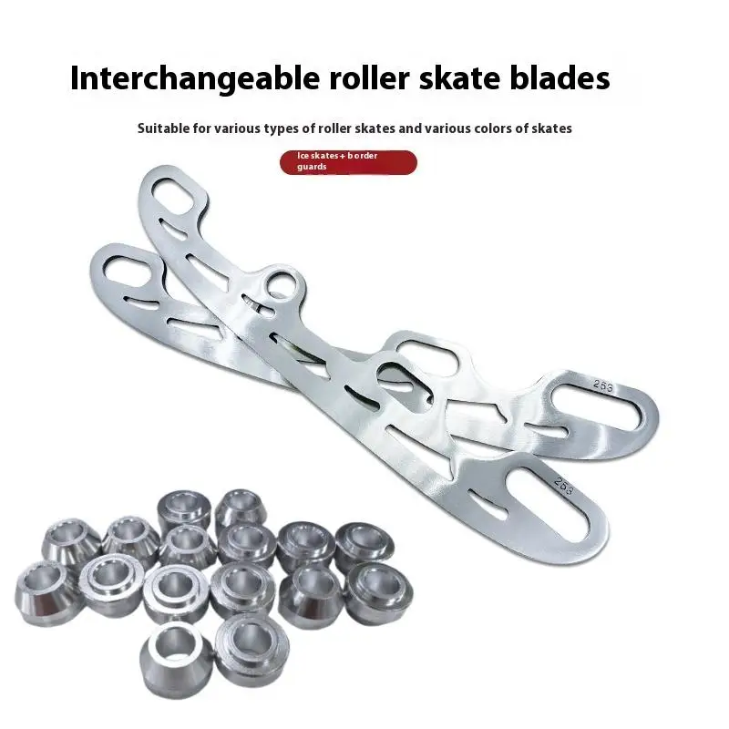 Set Pisau Skate Gambar Inline 220/253/290MM, Pisau Baja Tahan Karat untuk Sepatu Skate.