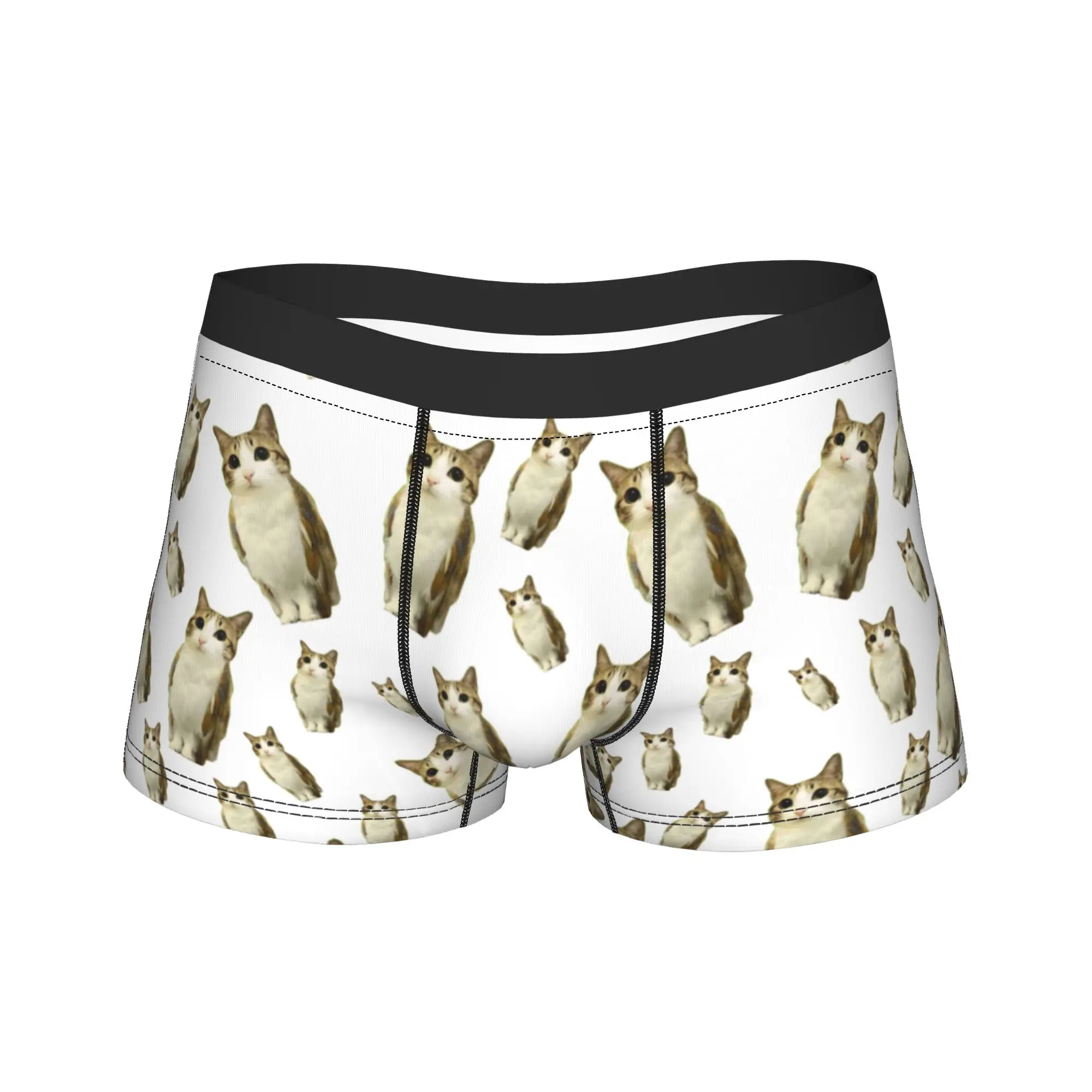 Meowl Cat Owl Funny Merch Boxers Shorts Humorous Underwear  Boxer Pants Gag Gifts For Man