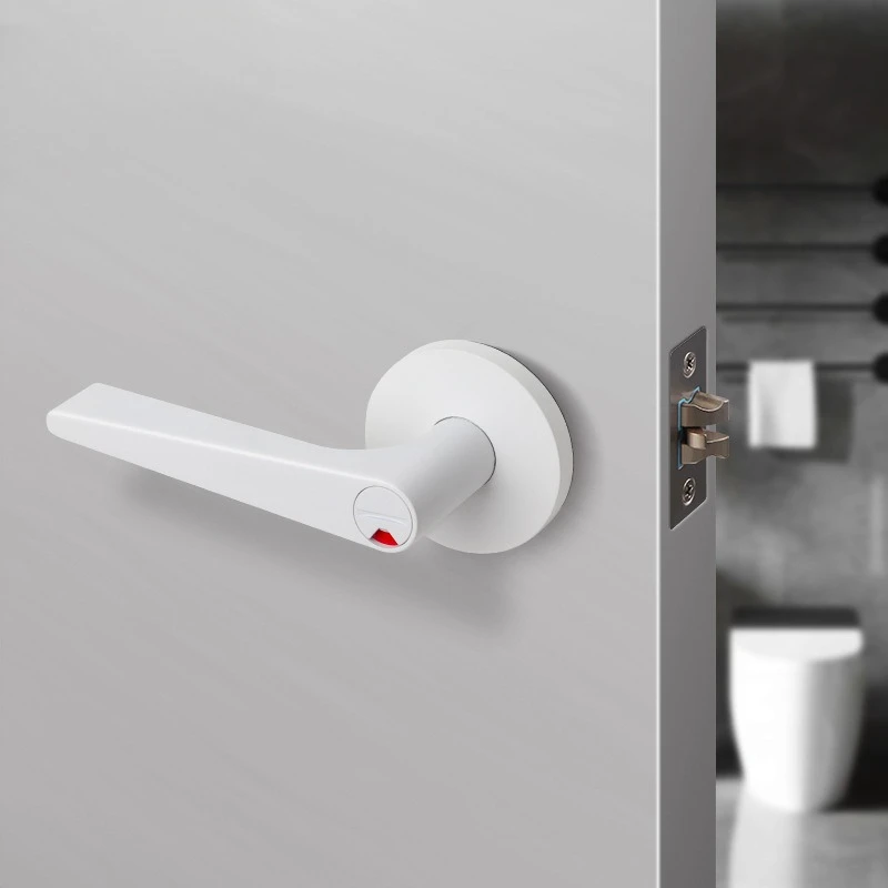 

Новинка 2025 года, дверной замок для ванной комнаты, красный и зеленый индикатор, шариковая ручка, замок, внутренние дверные ручки для внутренних дверей, замки для ворот, спальни